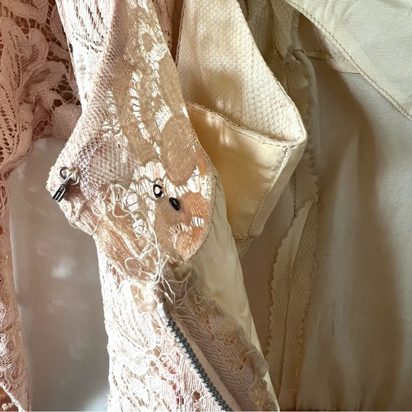 Vintage 50s Lace Gown, David Hart, Rhinestone Shell Embellishment, Small - Picture 9 of 14